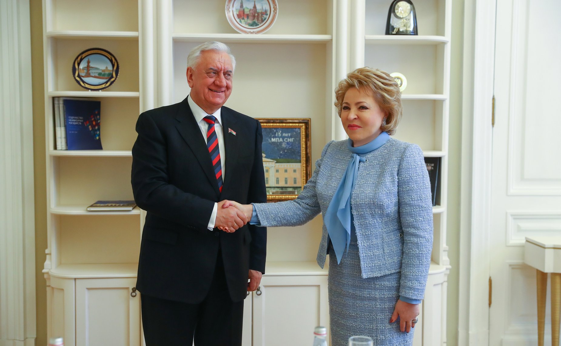 Встреча В. Матвиенко с М. Мясниковичем
