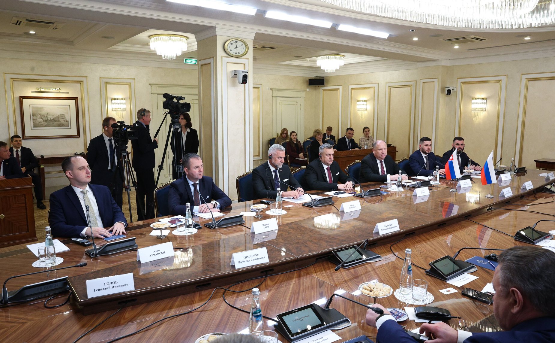 Встреча Валентины Матвиенко с заместителем Председателя Национального совета Словацкой Республики Андреем Данко и заместителем Председателя Национального совета Словацкой Республики Тибором Гашпаром