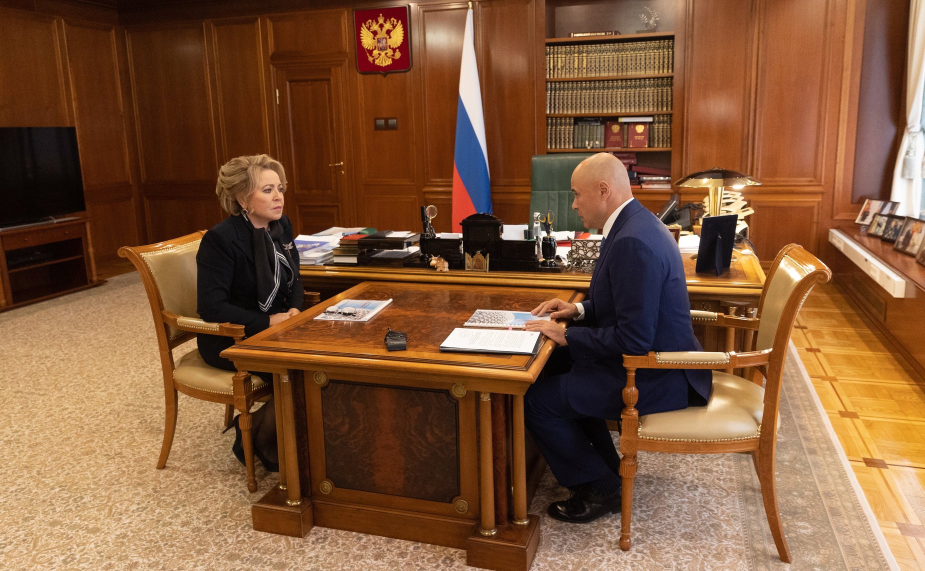 Валентина Матвиенко провела встречу с губернатором Липецкой области Игорем Артамоновым