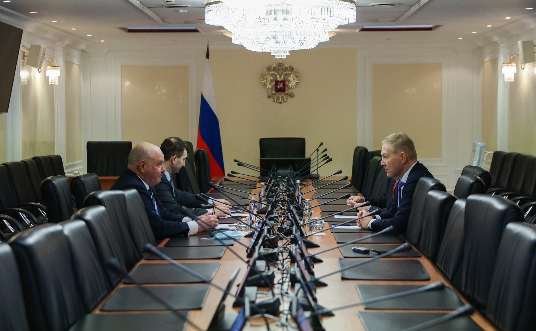 Встреча председателя Комитета СФ по международным делам Григория Карасина с председателем Комиссии по иностранным делам Рийгикогу Эстонской Республики Марко Михкельсоном