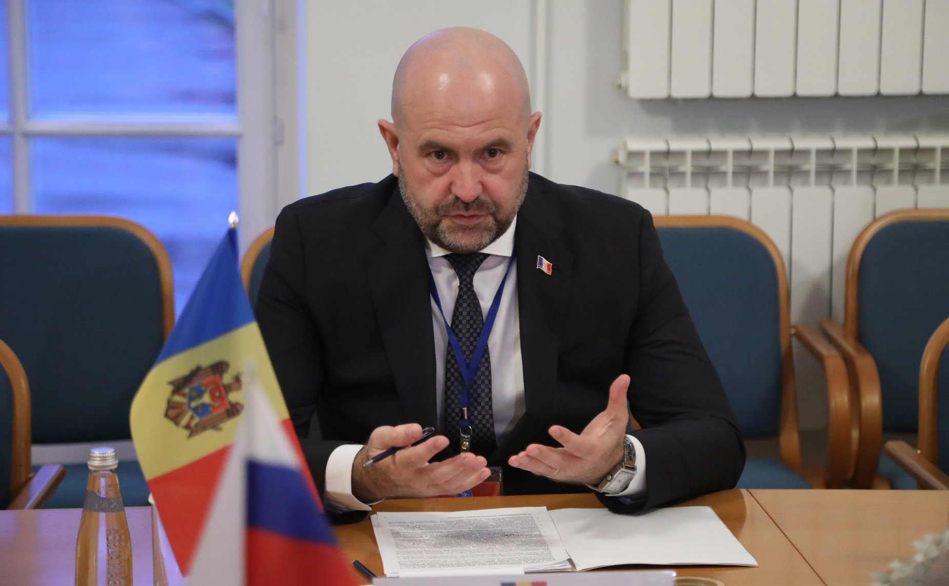 Встреча председателя Комитета Совета Федерации по международным делам Григория Карасина с руководителем молдавской делегации в МПА СНГ Владимиром Боля