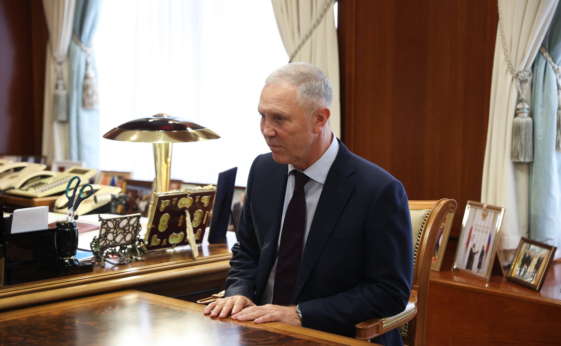 Встреча Председателя СФ Валентины Матвиенко с губернатором Херсонской области Владимиром Сальдо