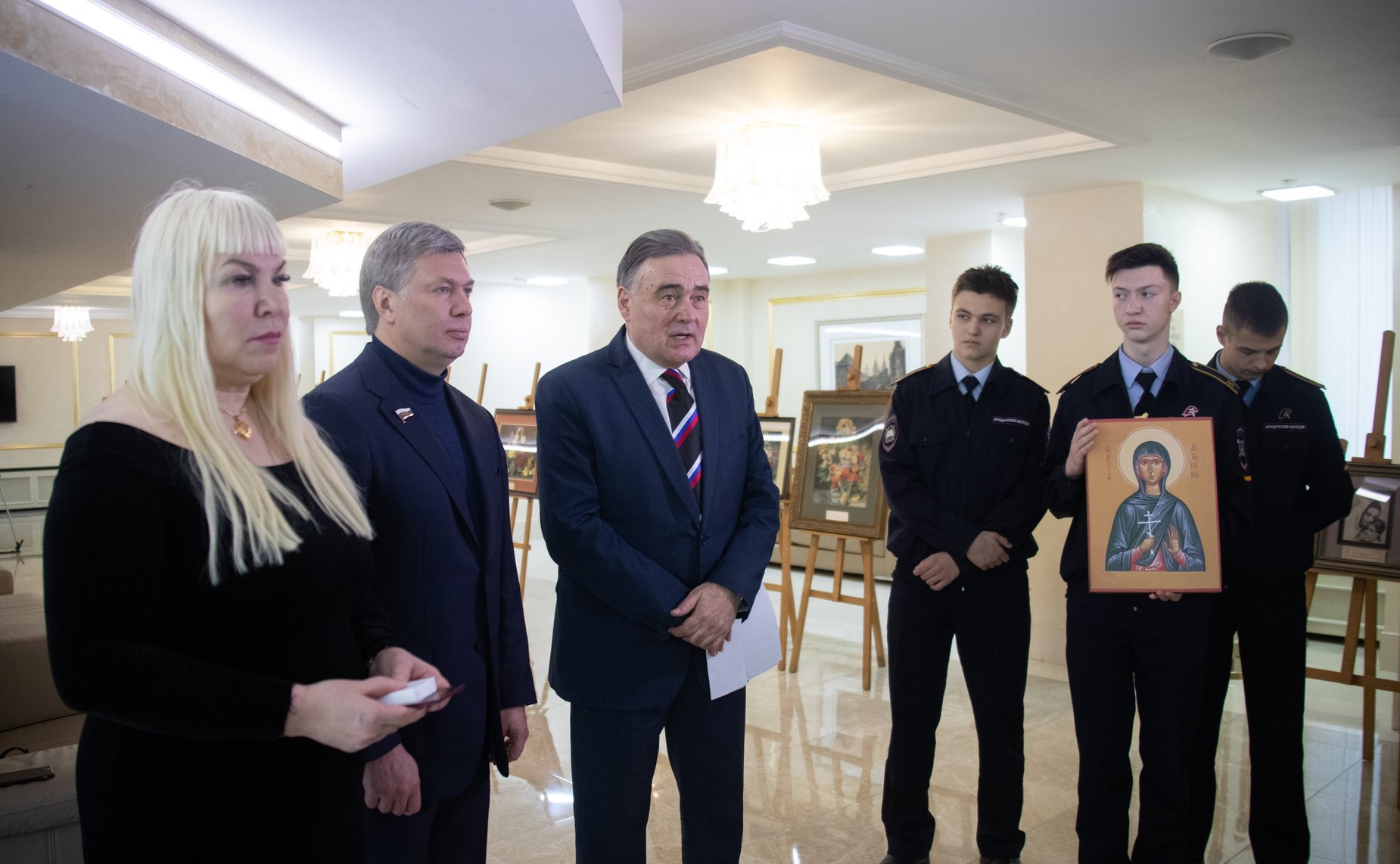 Открытие в Совете Федерации выставки «Шедевры мирового изобразительного искусства в вышивках А. Фединой»