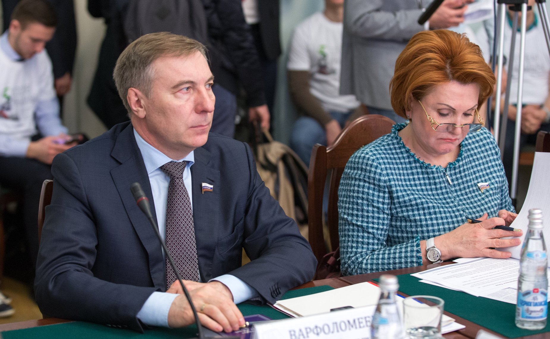 А. Варфоломеев и Н. Болтенко на Первом заседании Совета по проблемам профилактики наркомании