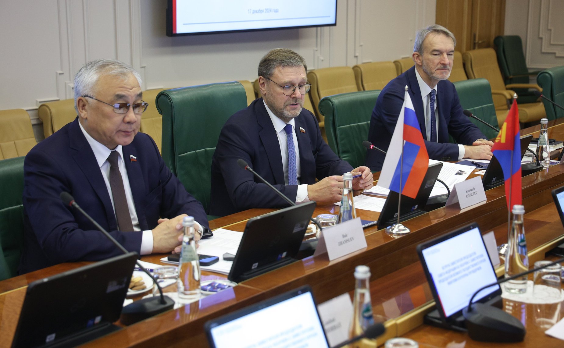 Встреча заместителя Председателя Совета Федерации Константина Косачева с заместителем Председателя Великого Государственного Хурала Монголии