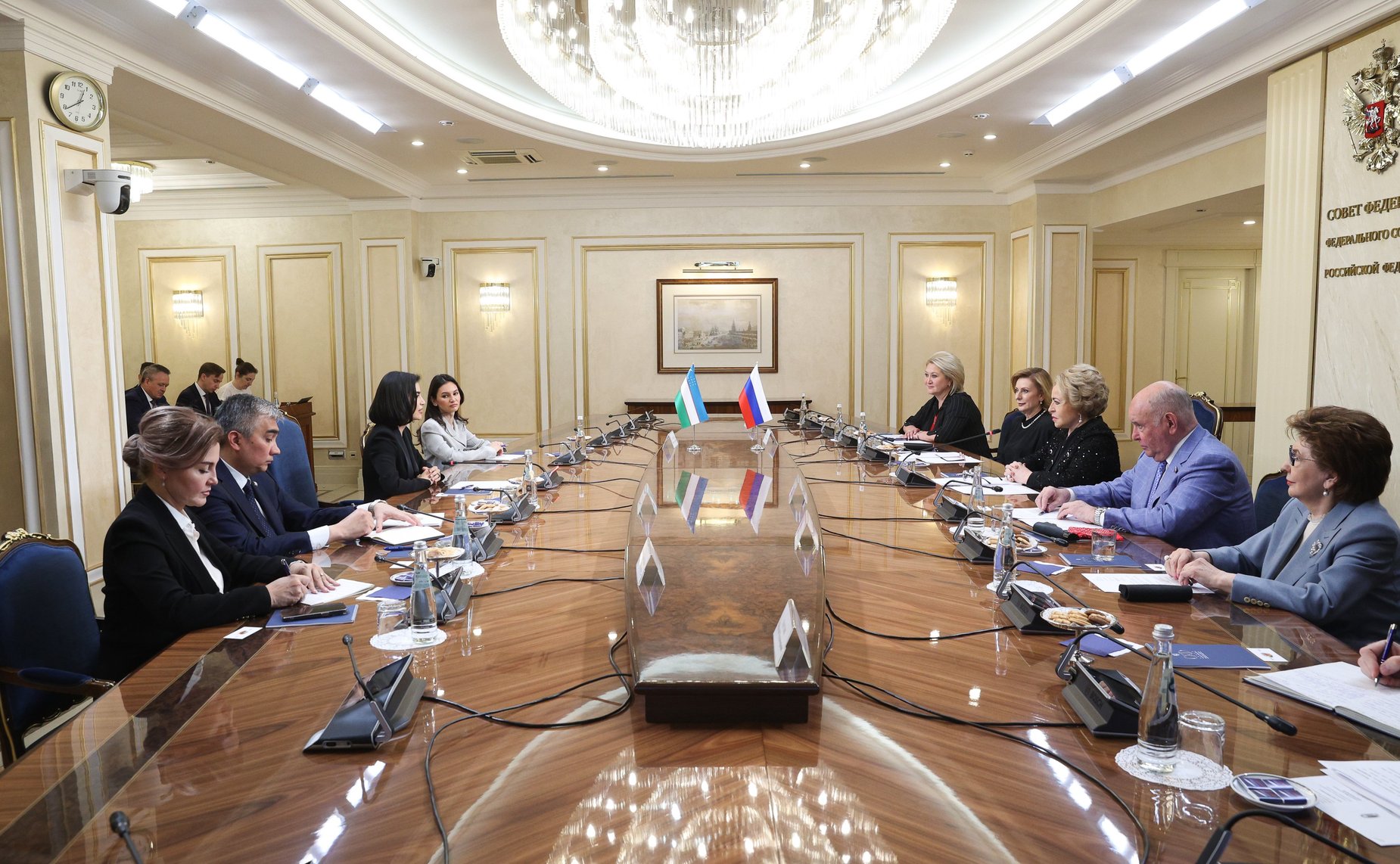 Встреча Председателя Совета Федерации Валентины Матвиенко с Помощником Президента Республики Узбекистан Саидой Мирзиёевой