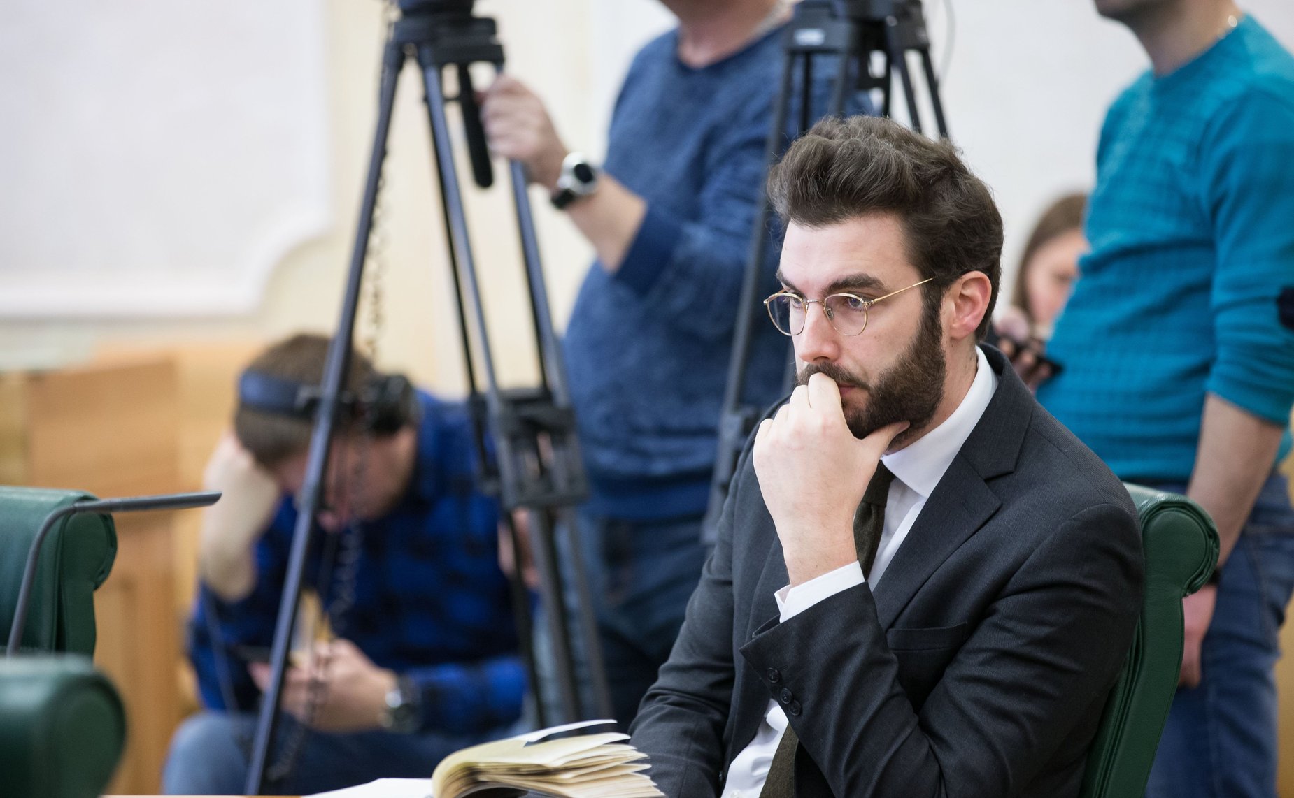 Встреча В. Бондарева с директором Центра высших военных исследований Французской Республики Винсентом Жиро