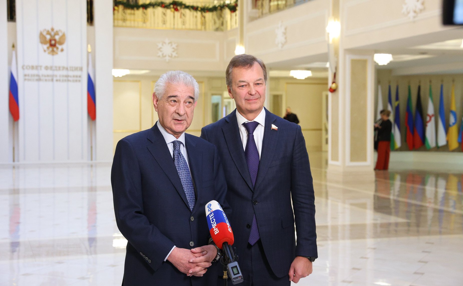 Пресс-подход по итогам 23-го заседания Межпарламентской комиссии по сотрудничеству Федерального Собрания РФ и Милли Меджлиса Азербайджанской Республики