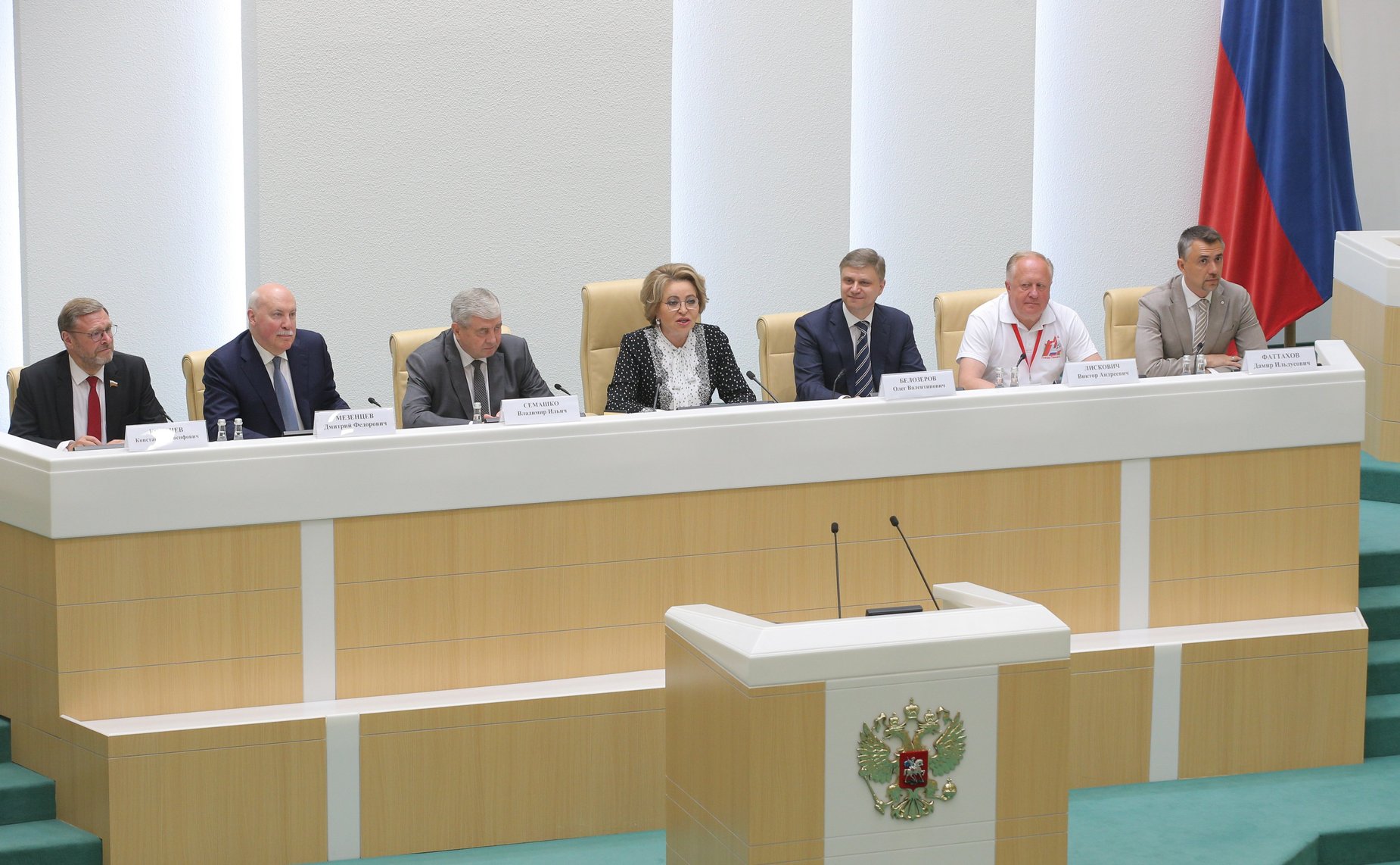 Встреча Председателя СФ Валентины Матвиенко с участниками российско-белорусского военно-патриотического проекта «Поезд Памяти»