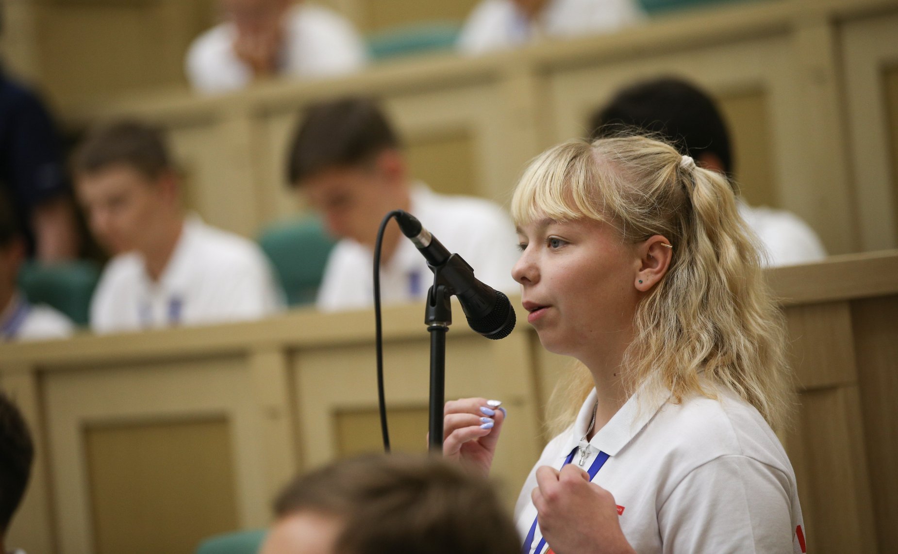 Встреча Председателя СФ Валентины Матвиенко с участниками российско-белорусского военно-патриотического проекта «Поезд Памяти»