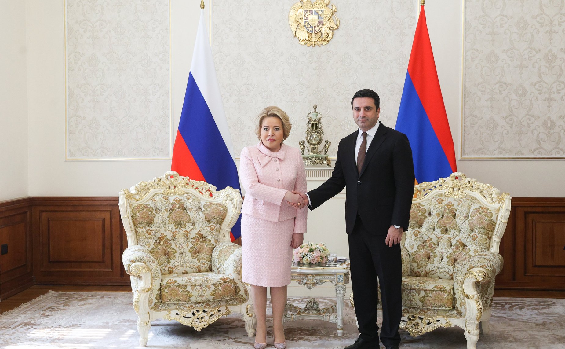 Встреча Председателя Совета Федерации Валентины Матвиенко с Председателем Национального Собрания Республики Армения Аленом Симоняном
