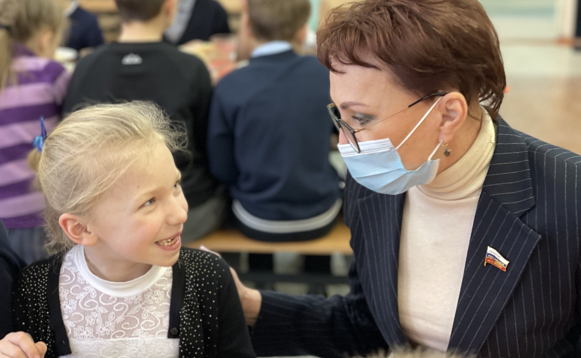 Татьяна Кусайко посетила среднюю школу в городе Апатиты