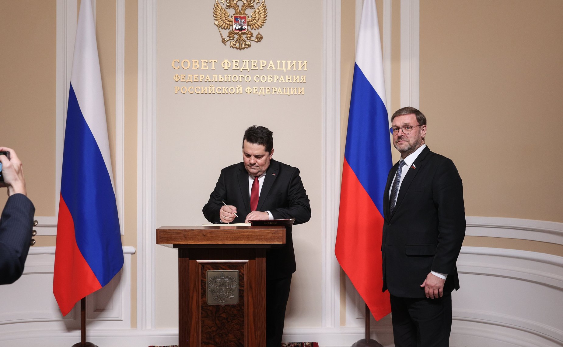 Константин Косачев провел встречу с Председателем Народной скупщины Республики Сербской (Босния и Герцеговина) Ненадом Стевандичем