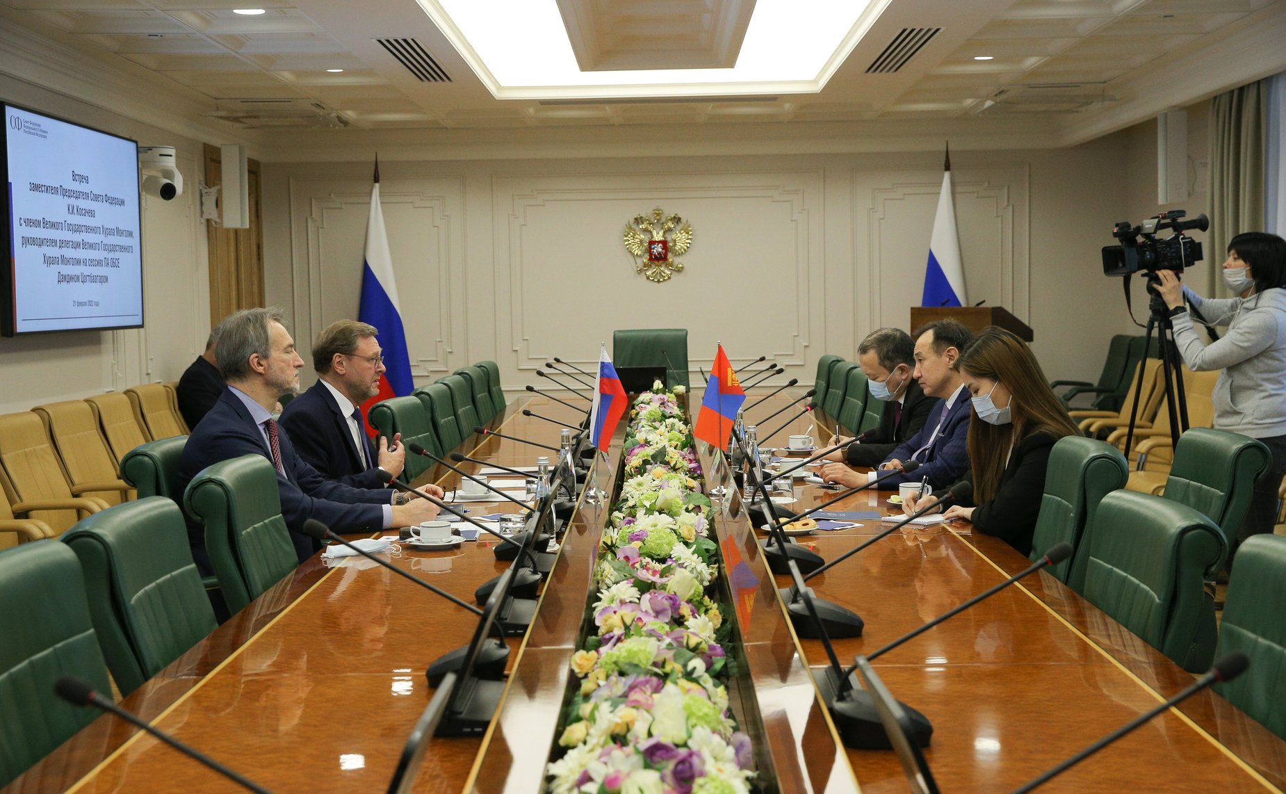 Встреча заместителя Председателя СФ Константина Косачева с членом Великого Государственного Хурала Монголии, руководителем делегации Великого Государственного Хурала Монголии на сессиях ПА ОБСЕ