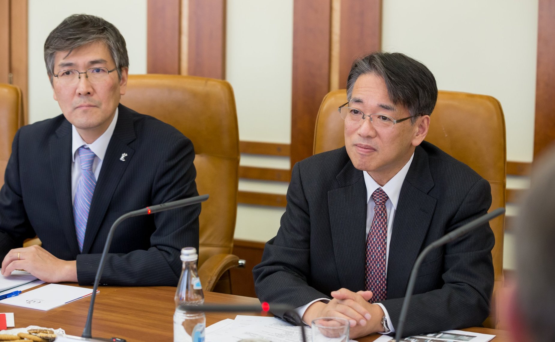 Встреча К. Косачева с Чрезвычайным и Полномочным Послом Японии в РФ Таёхиса Кодзуки