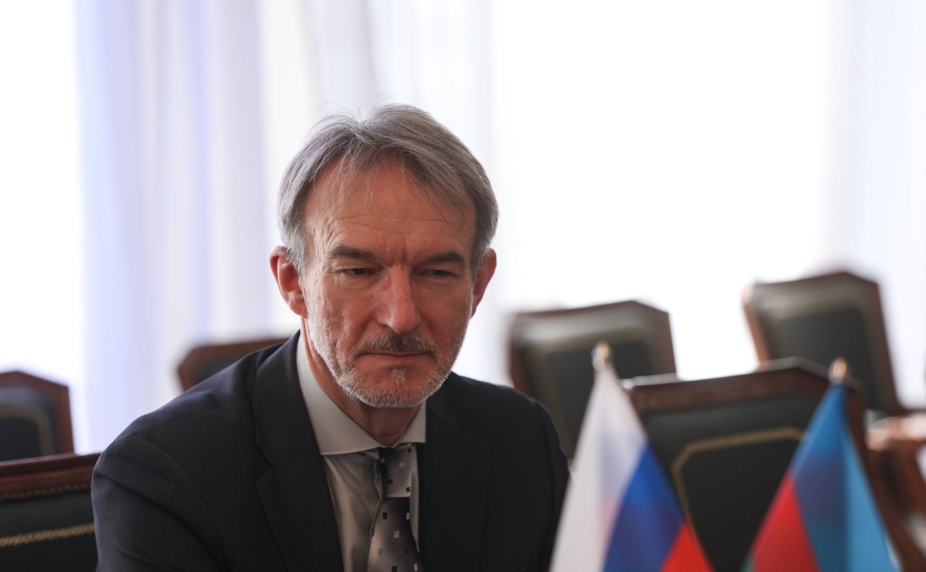Константин Косачев провел встречу с делегацией Милли Меджлиса Азербайджанской Республики во главе с председателем Комитета по международным отношениям и межпарламентским связям Самедом Сеидовым