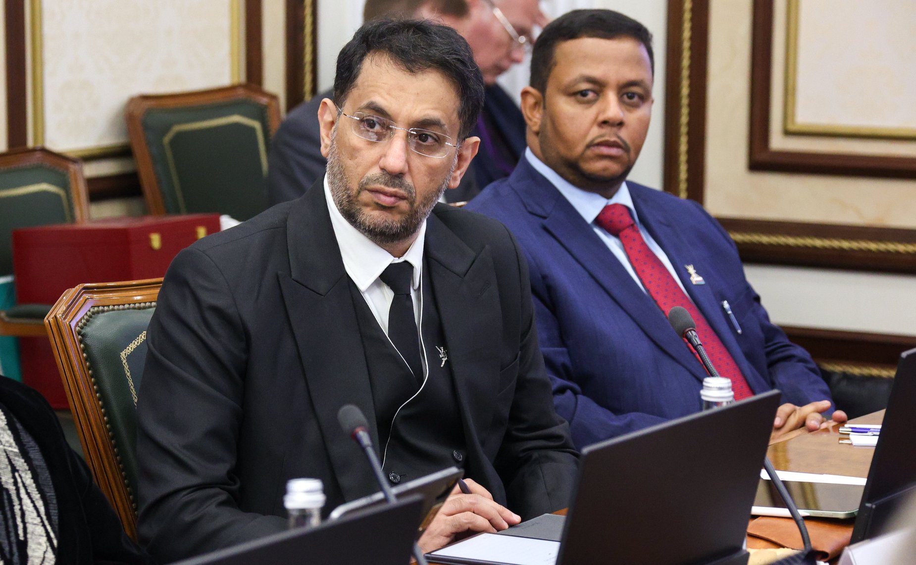 Встреча заместителя Председателя СФ Константина Косачева с руководителем группы по сотрудничеству с Российской Федерации, председателем Комитета по экономике и финансам Государственного совета Султаната Оман Зафером Аль Шанфари