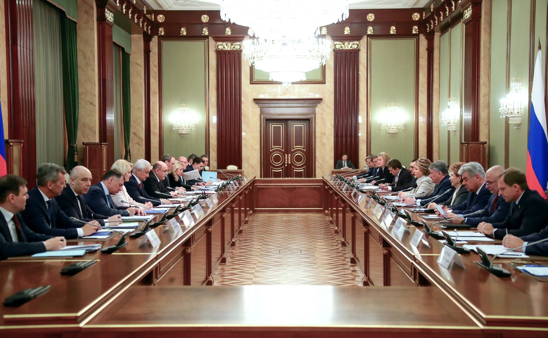 Встреча Председателя Правительства РФ Михаила Мишустина с членами Совета палаты