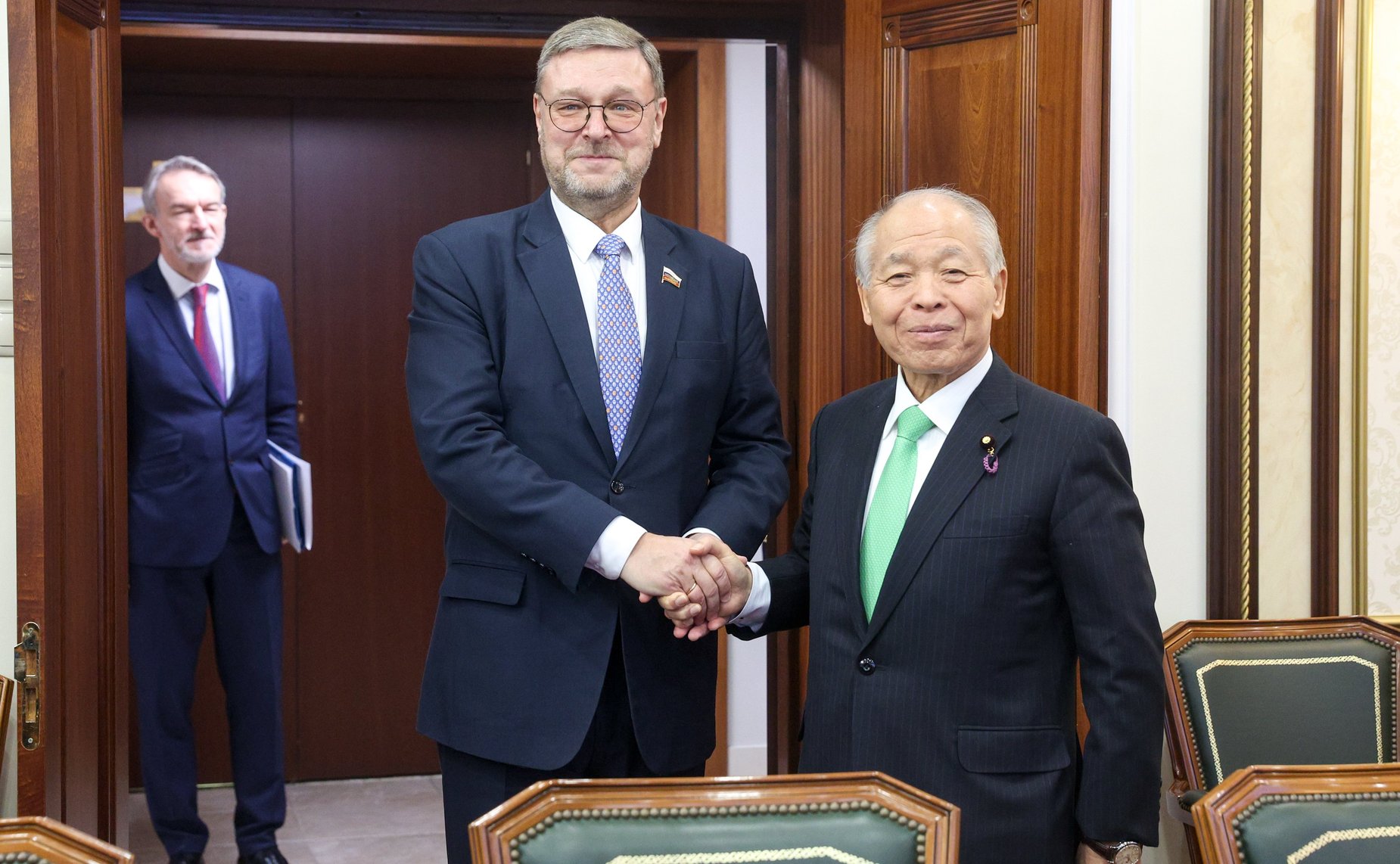 Встреча заместителя Председателя СФ Константина Косачева с депутатом Палаты советников Парламента Японии Мунэо Судзуки