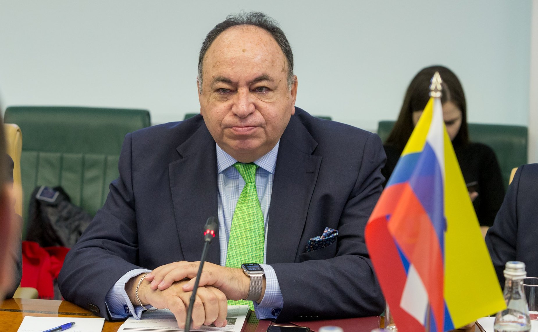 Встреча В. Смирнова и Е. Афанасьевой с Чрезвычайным и Полномочным Послом Республики Эквадор в РФ Х. П. Эспиносой