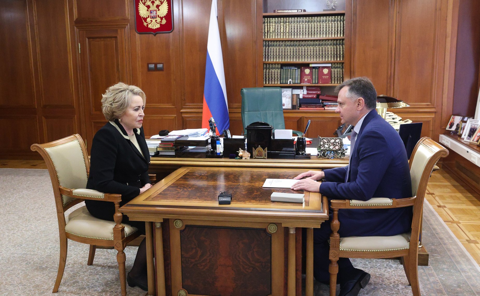 Валентина Матвиенко провела встречу с губернатором Ростовской области Юрием Слюсарем