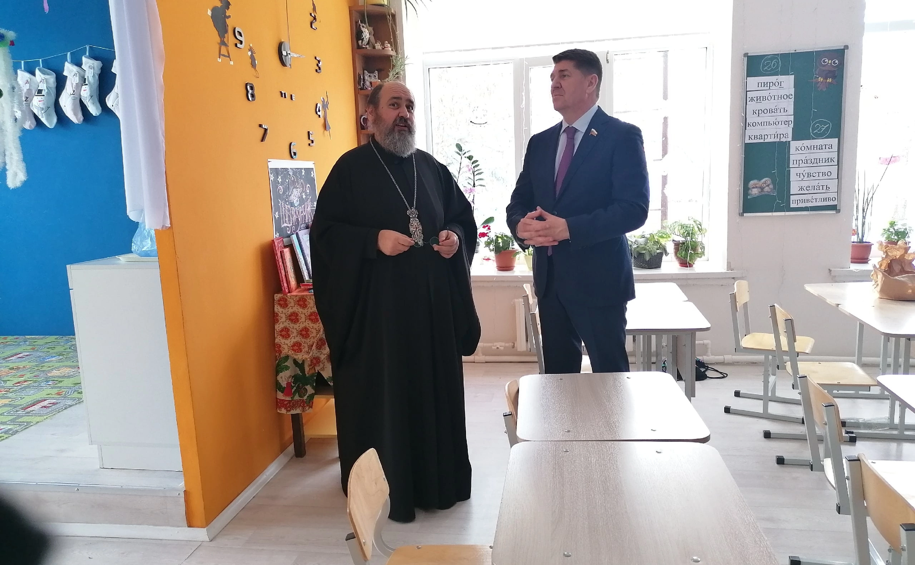 Андрей Шевченко провел встречу с учениками, руководством и преподавательским составом Православной гимназии им. Святого Праведного Иоанна Кронштадтского