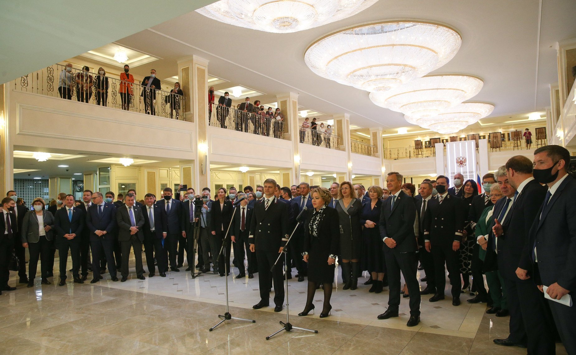 Валентина Матвиенко и генеральный директор – председатель правления ОАО «РЖД» Олег Белозеров приняли участие в церемонии открытия второго пути на участке Тыя – Северобайкальск Байкало-Амурской магистрали