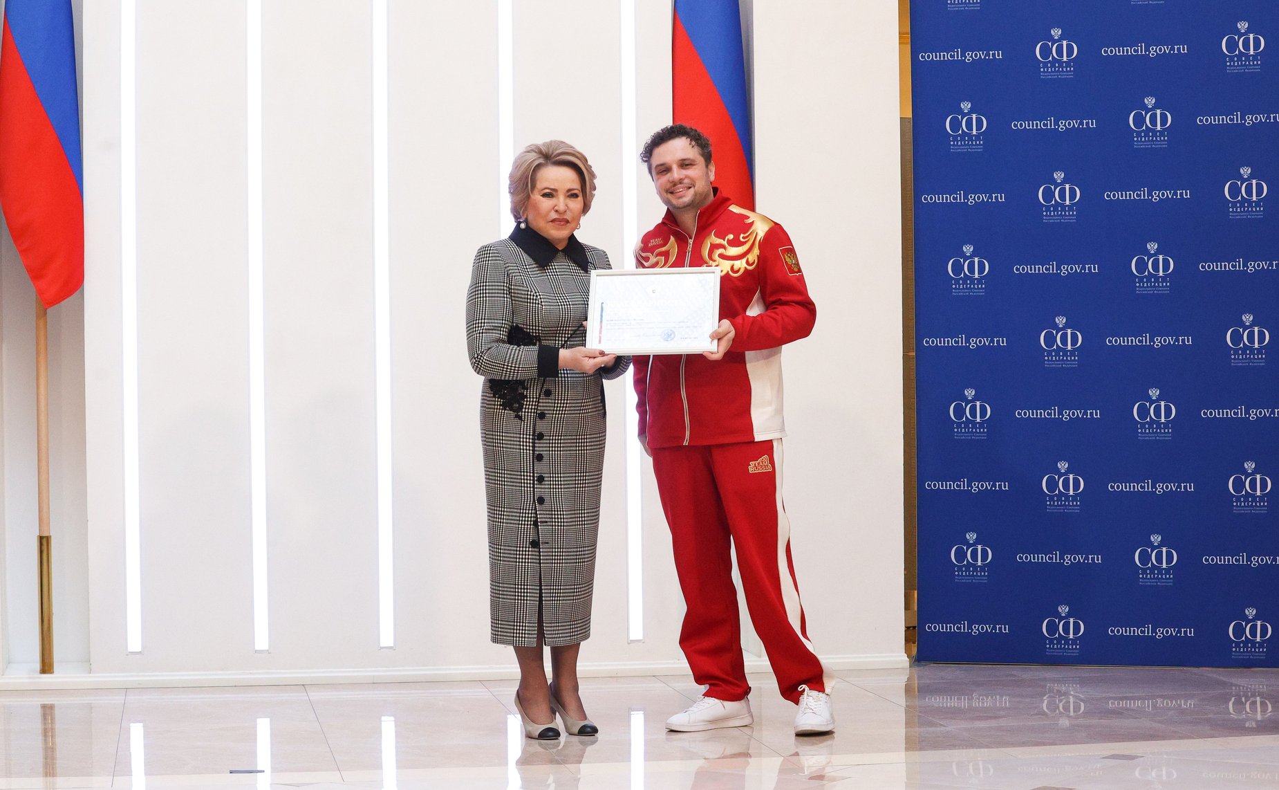 Встреча Председателя Совета Федерации Валентины Матвиенко с членами паралимпийской сборной России — победителями и призёрами ХIV Паралимпийских зимних игр 2026 года в Италии