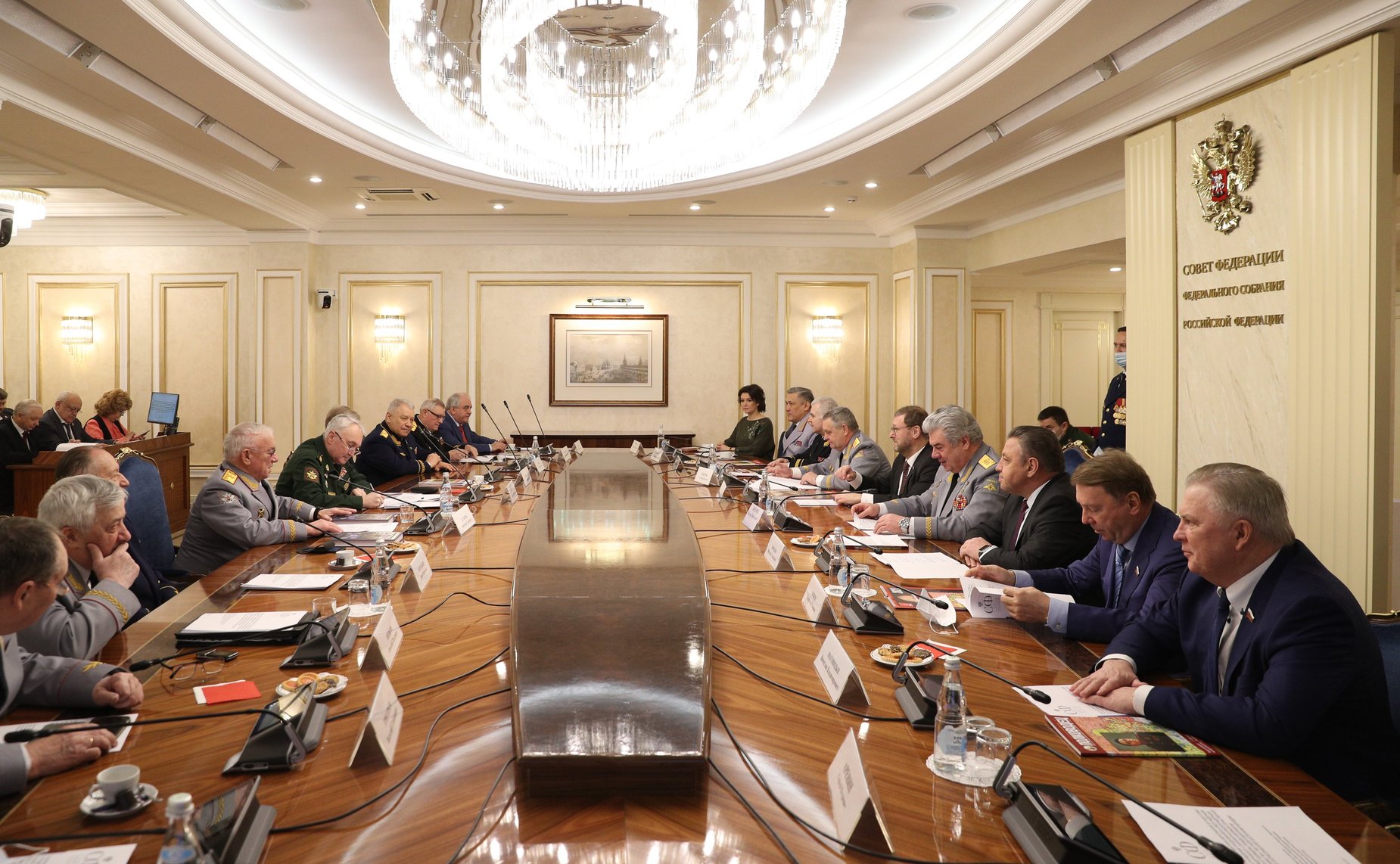 Совещание Комитета СФ по обороне и безопасности совместно с Клубом военачальников РФ