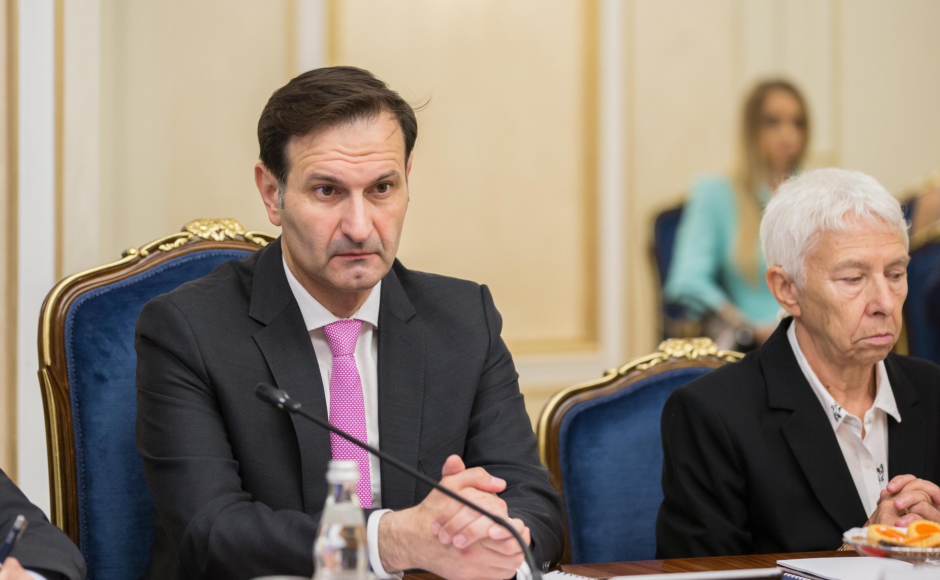 Встреча Ильяса Умаханова и Константина Косачева с делегацией Комитета Хорватского сабора по внешней политике во главе с председателем Комитета Миро Ковачем