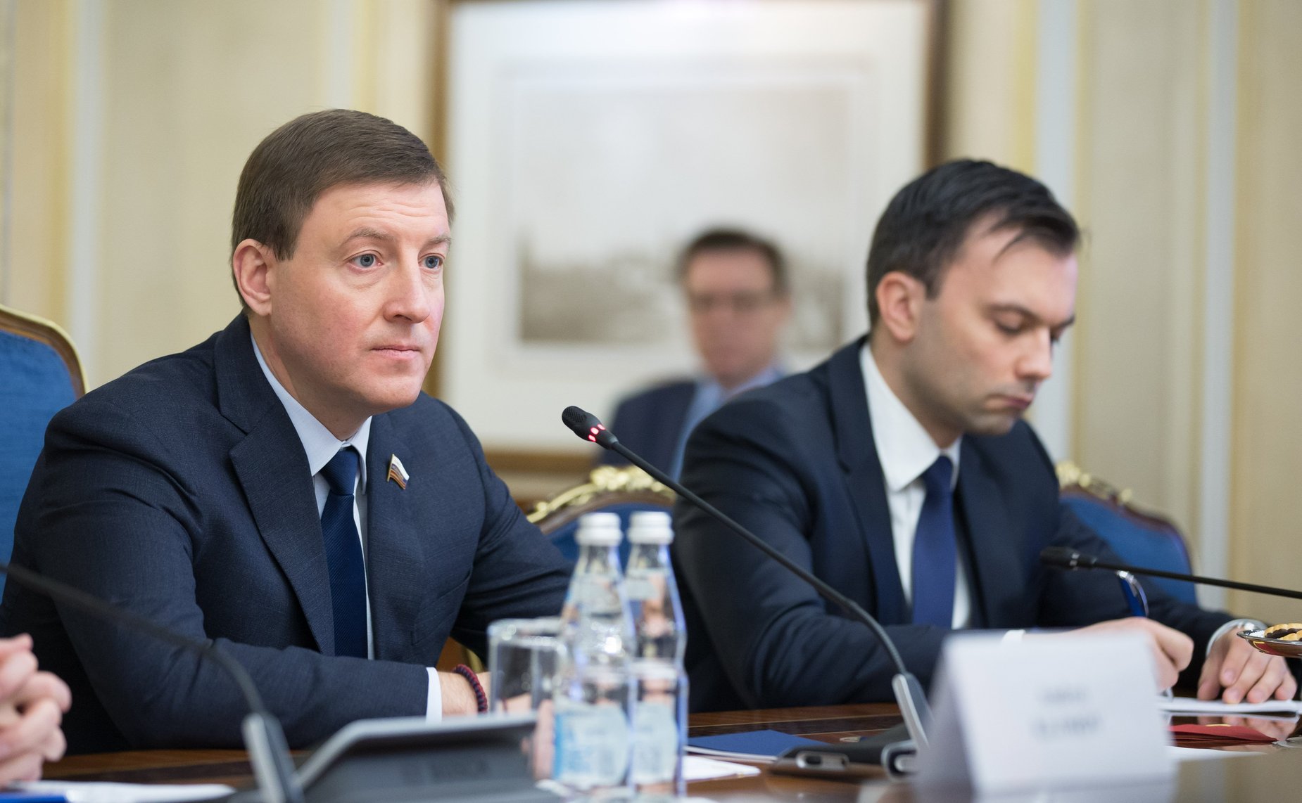 Встреча Андрея Турчака с Чрезвычайным и Полномочным Послом Сирийской Арабской Республики в РФ Риадом Хаддадом