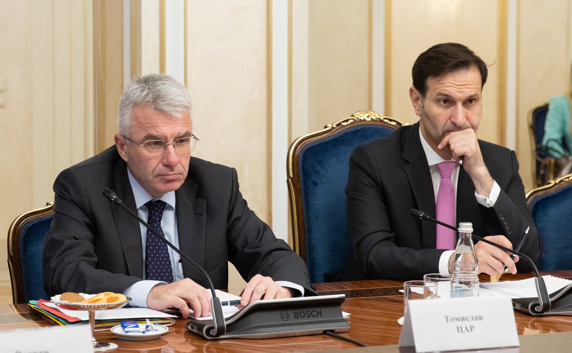 Встреча Константина Косачева с делегацией Комитета Хорватского сабора по внешней политике во главе с председателем Комитета Миро Ковачем