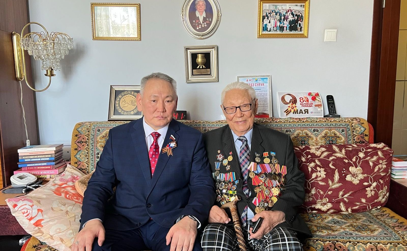 Сахамин Афанасьев принял участие в торжественных мероприятиях, приуроченных к 80-летию Победы