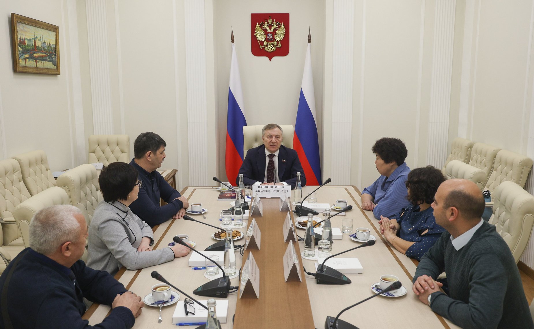 Встреча первого заместителя председателя Комитета СФ по социальной политике Александра Варфоломеева с участниками Всероссийского муниципального форума «Малая Родина — сила России»