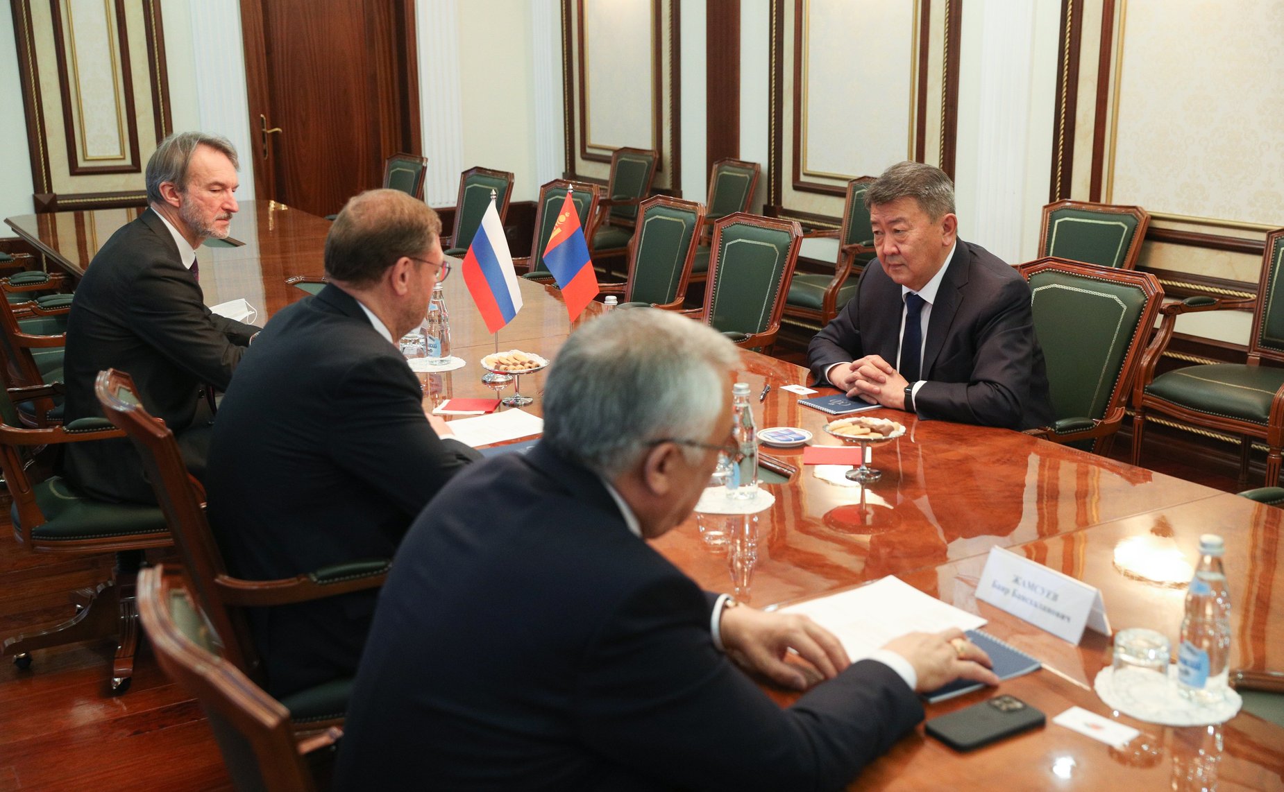 Встреча Константина Косачева с членом постоянного комитета по безопасности и внешней политике Великого государственного хурала Монголии, председателем группы по сотрудничеству парламентов РФ и Монголии