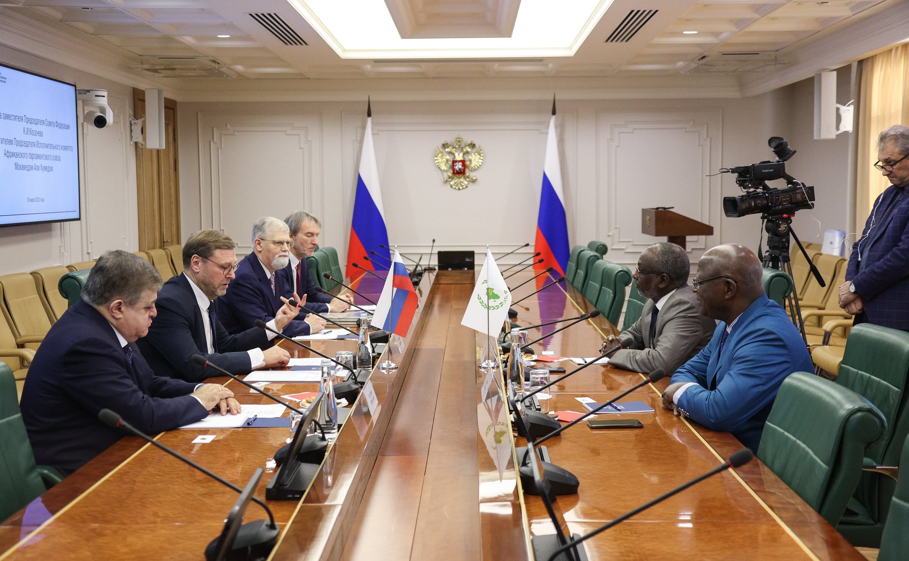 Встреча заместителя Председателя СФ Константина Косачева с заместителем Председателя Исполнительного комитета Африканского парламентского союза