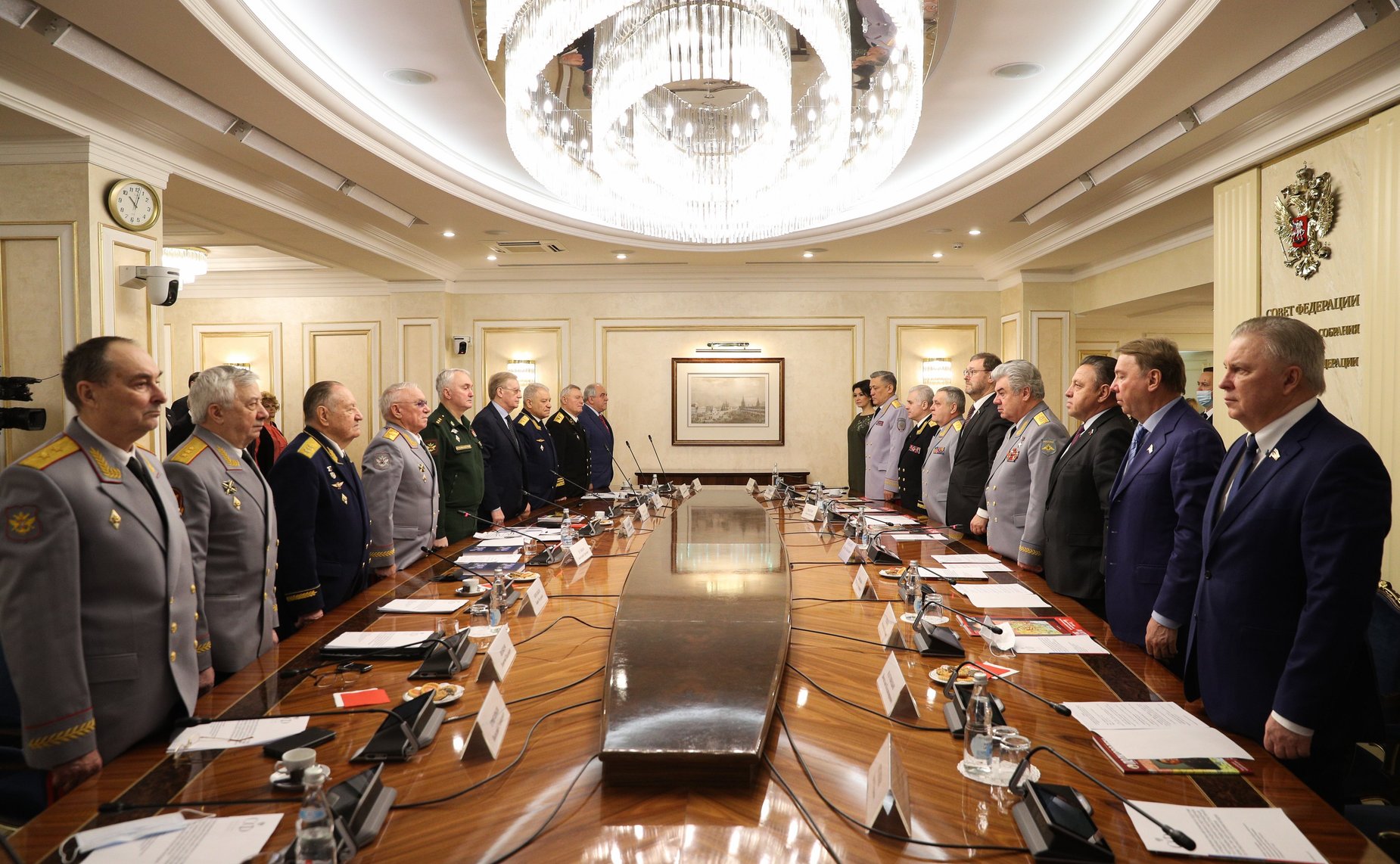 Совещание Комитета СФ по обороне и безопасности совместно с Клубом военачальников РФ
