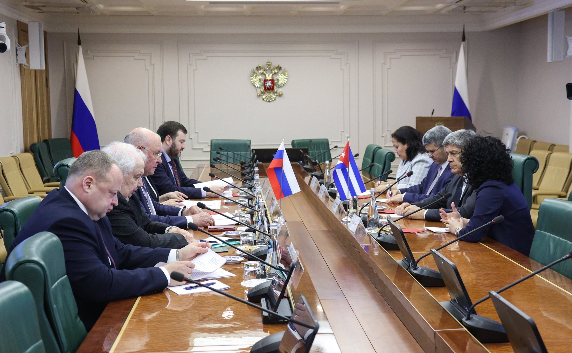 Встреча председателя Комитета Совета Федерации по международным делам Григория Карасина с Заместителем Министра иностранных дел Республики Куба Карлосом Фернандесом де Коссио