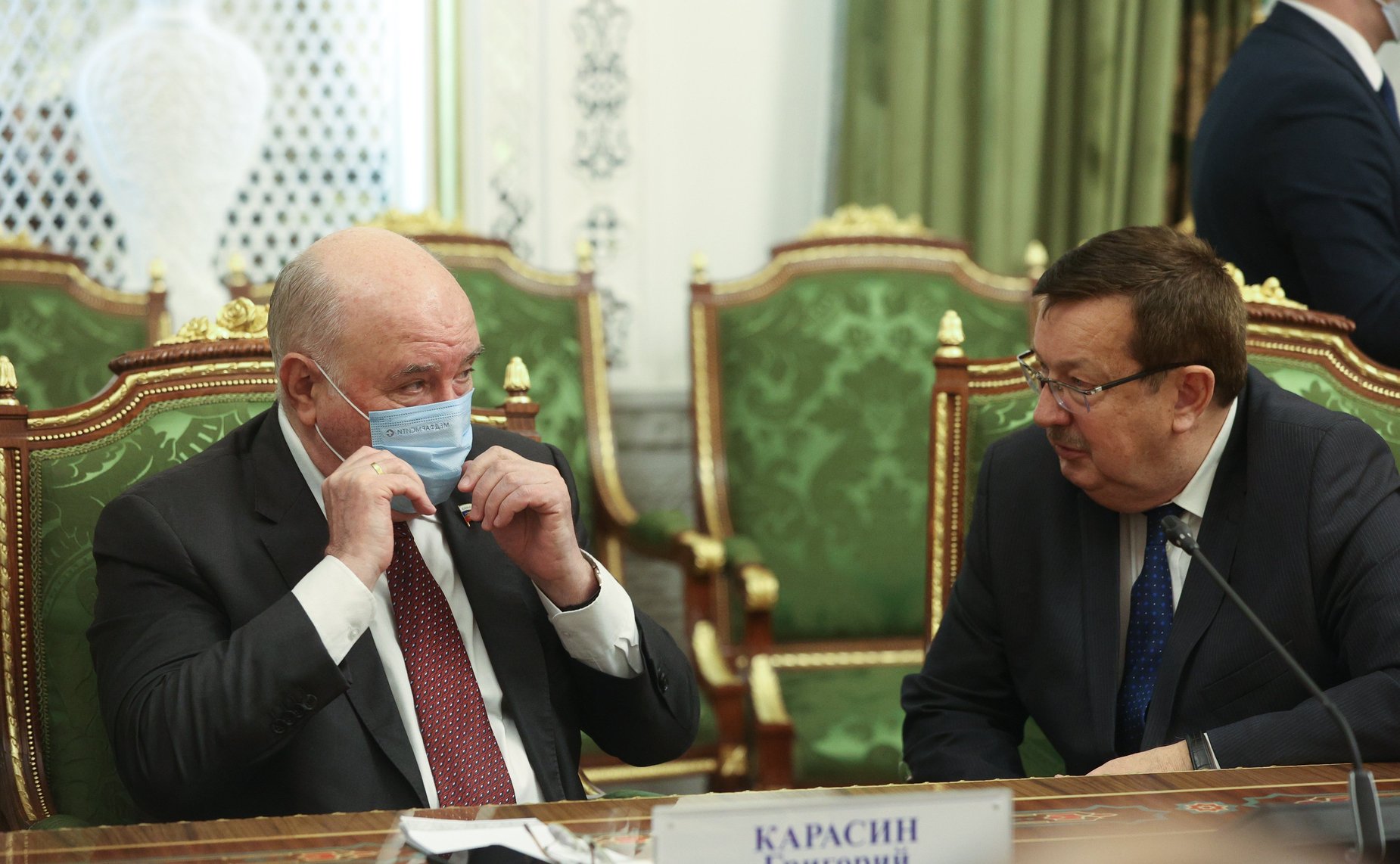 Встреча Председателя Совета Федерации Валентины Матвиенко с Председателем Маджлиси милли Маджлиси Оли Республики Таджикистан Рустами Эмомали