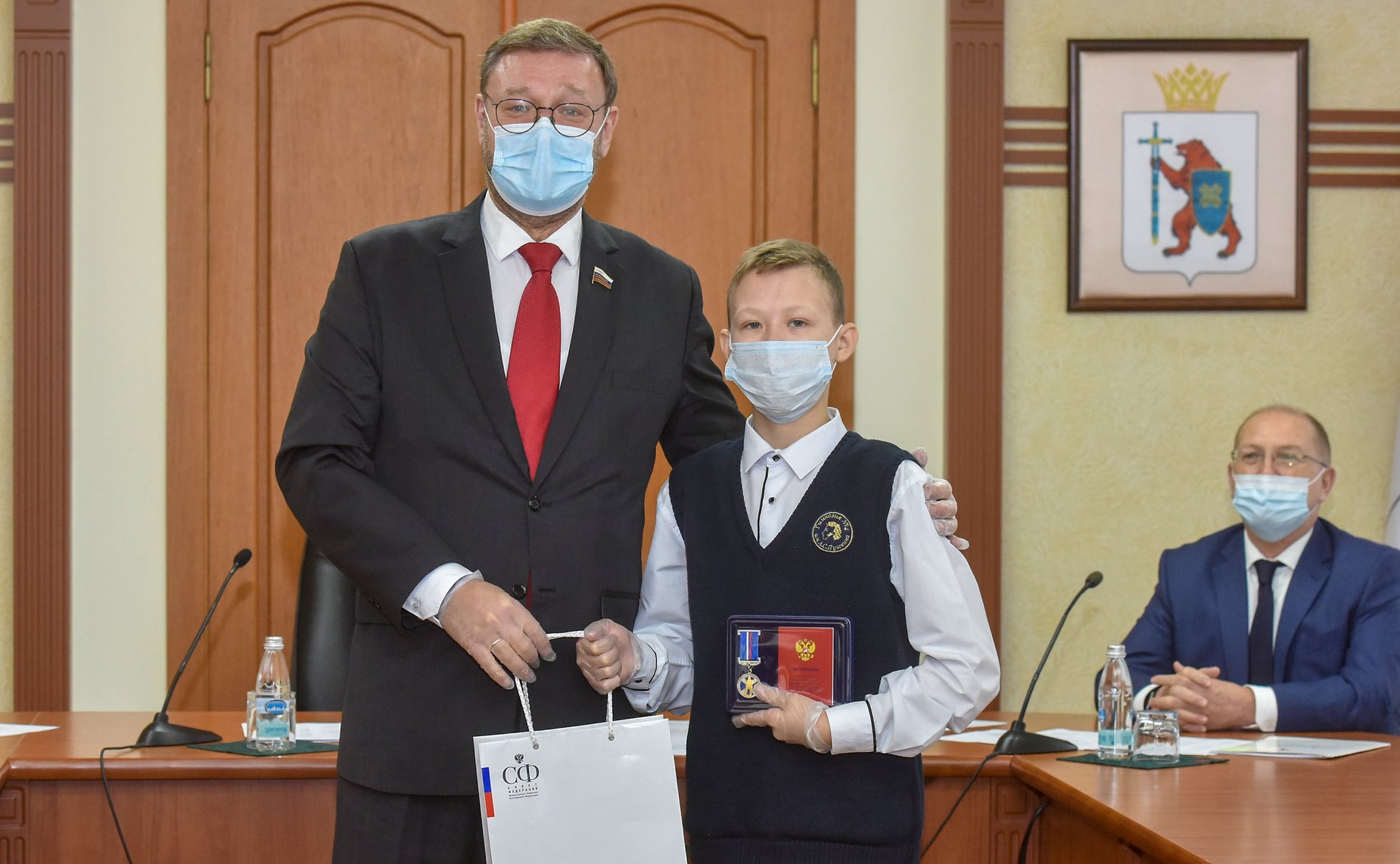 Константин Косачев в ходе работы в регионе провел встречу с главой региона Александром Евстифеевым