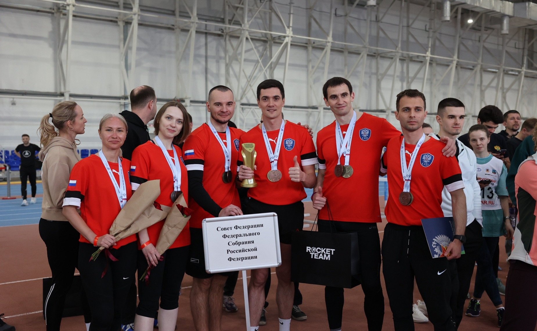 Роман Маслов вместе с командой Совета Федерации принял участие в XVIII Спартакиаде по лёгкой атлетике
