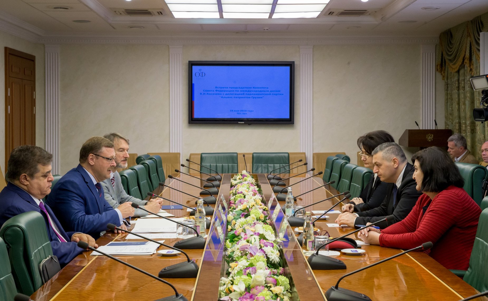 Встреча К. Косачева с делегацией парламентской партии «Альянс патриотов Грузии»