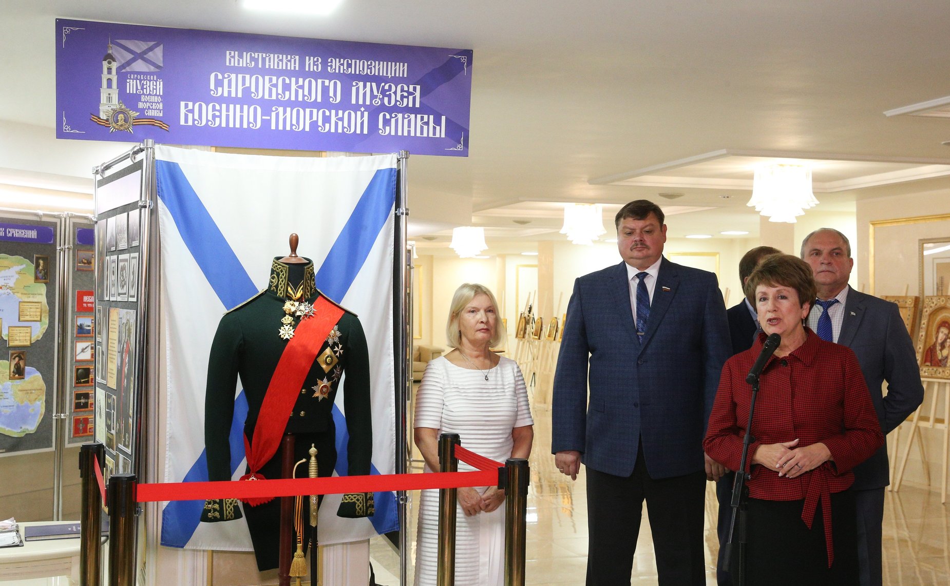 В Совете Федерации открылась выставка «Адмирал Ушаков и небесные покровители Армии и Флота России»