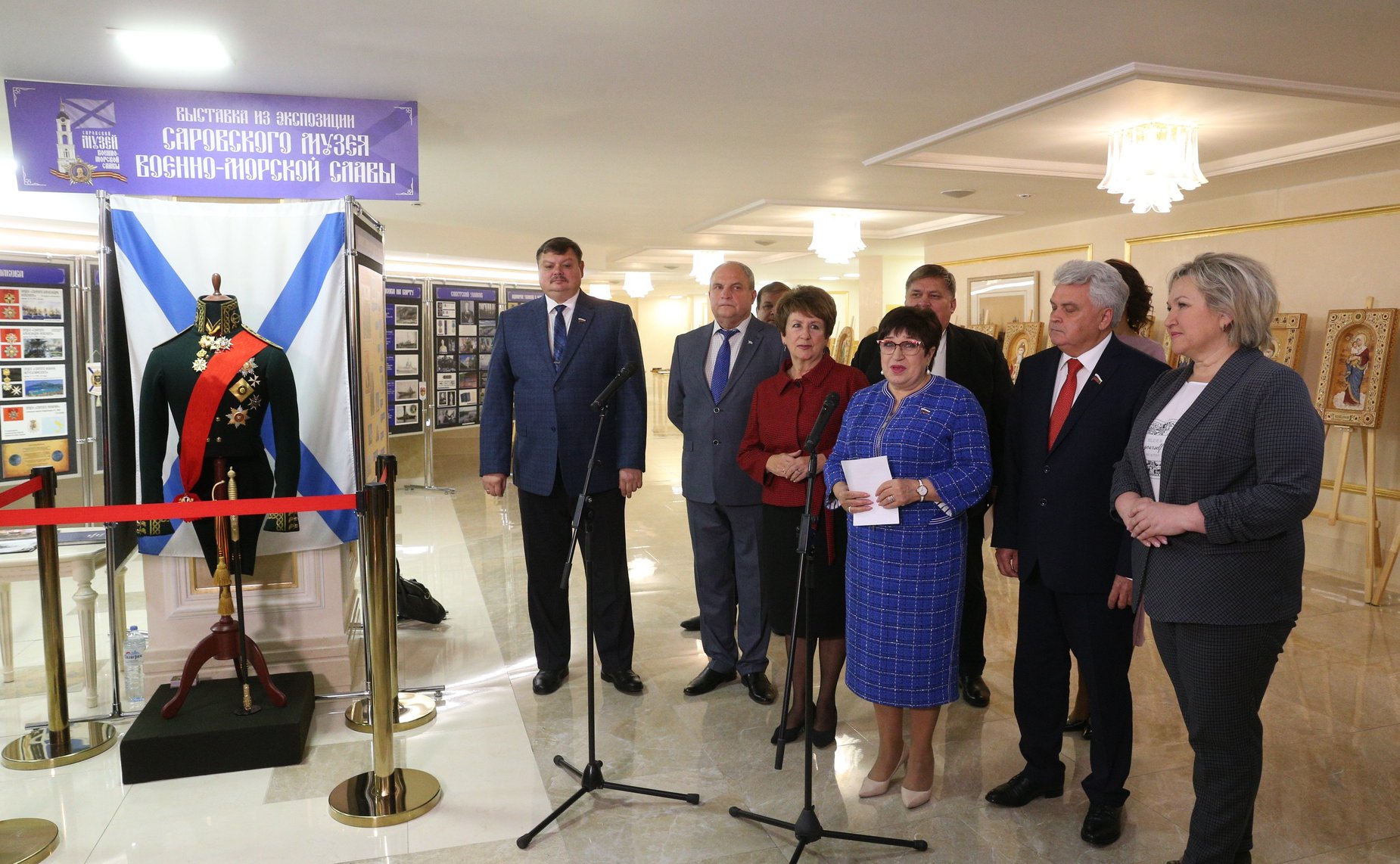 В Совете Федерации открылась выставка «Адмирал Ушаков и небесные покровители Армии и Флота России»