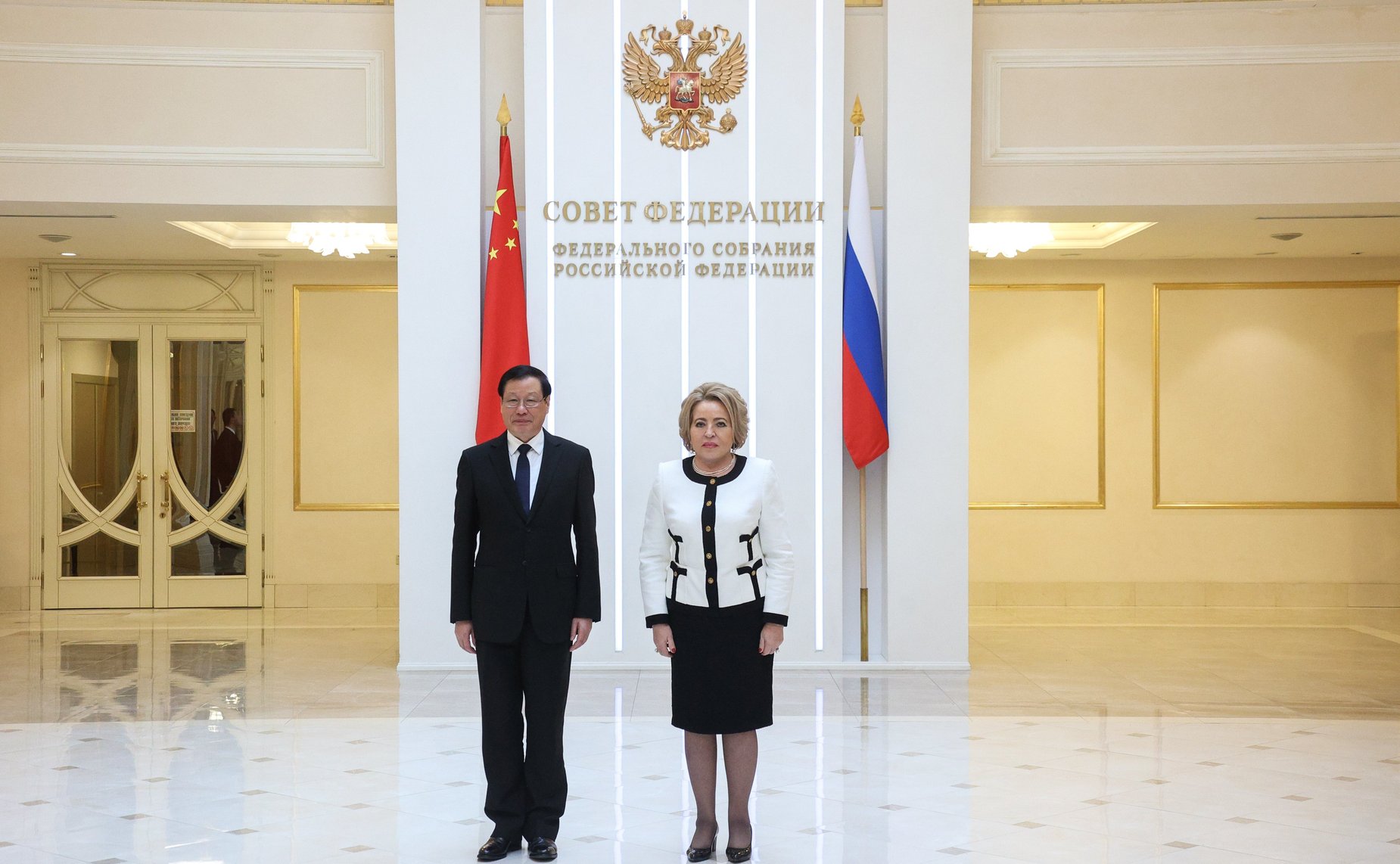 Встреча Председателя Совета Федерации Валентины Матвиенко с Генеральным прокурором Верховной народной прокуратуры Китайской Народной Республики Ин Юном