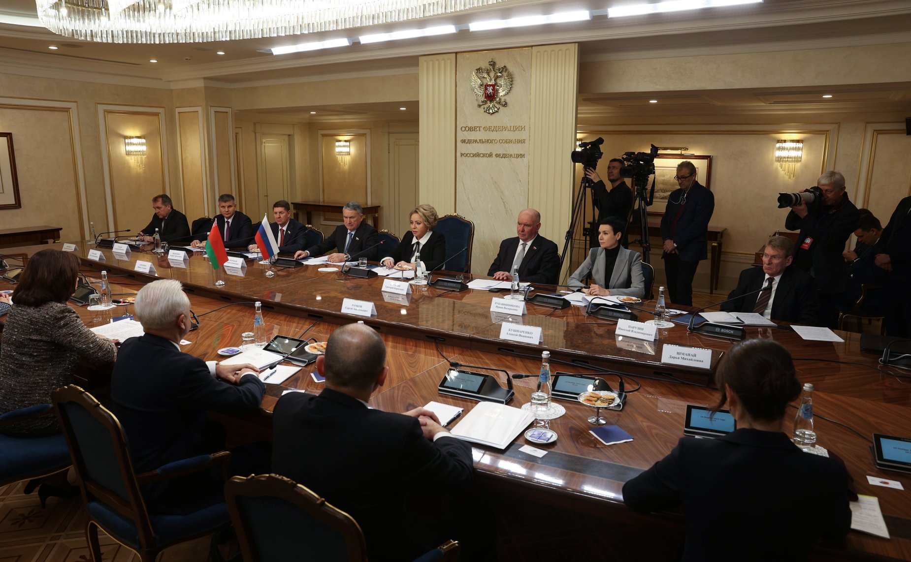 Встреча Председателя Совета Федерации Валентины Матвиенко с Председателем Совета Республики Национального Собрания Республики Беларусь Натальей Кочановой