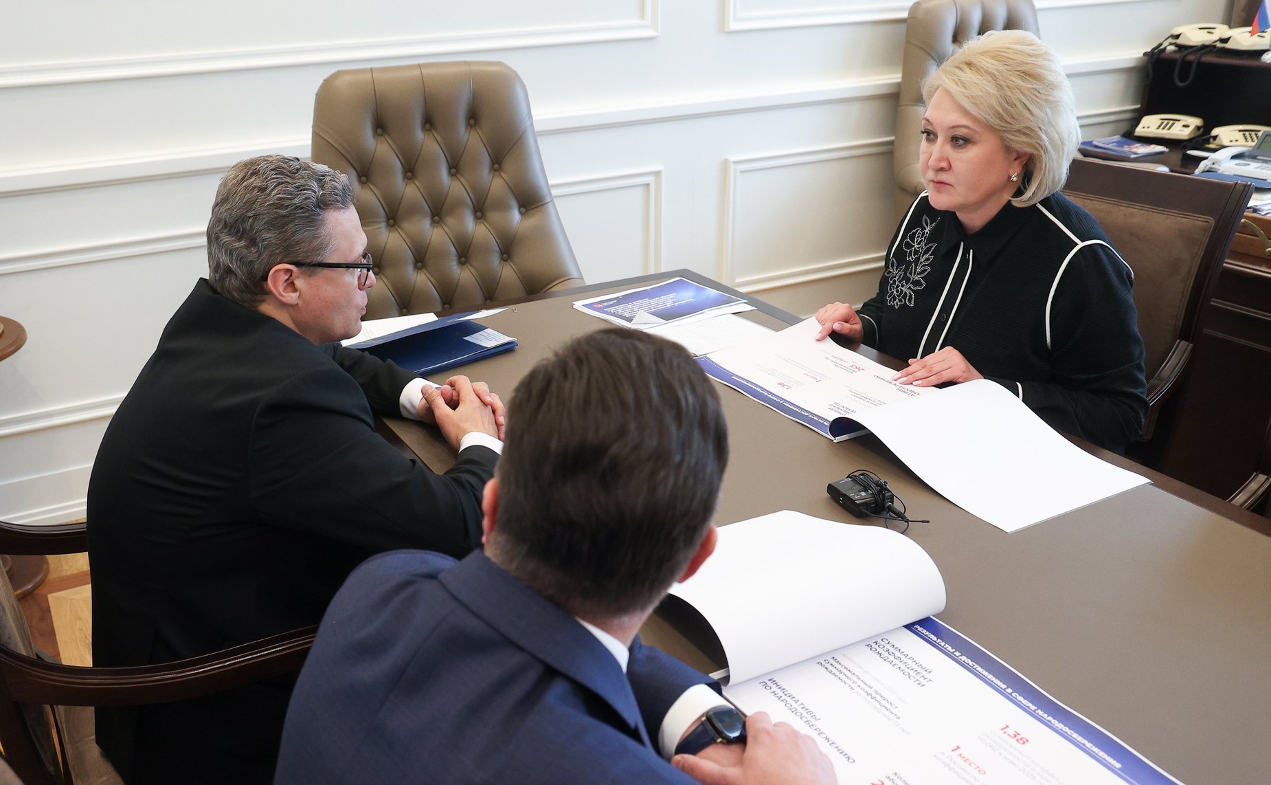 Встреча Лилии Гумеровой с губернатором Вологодской области Георгием Филимоновым