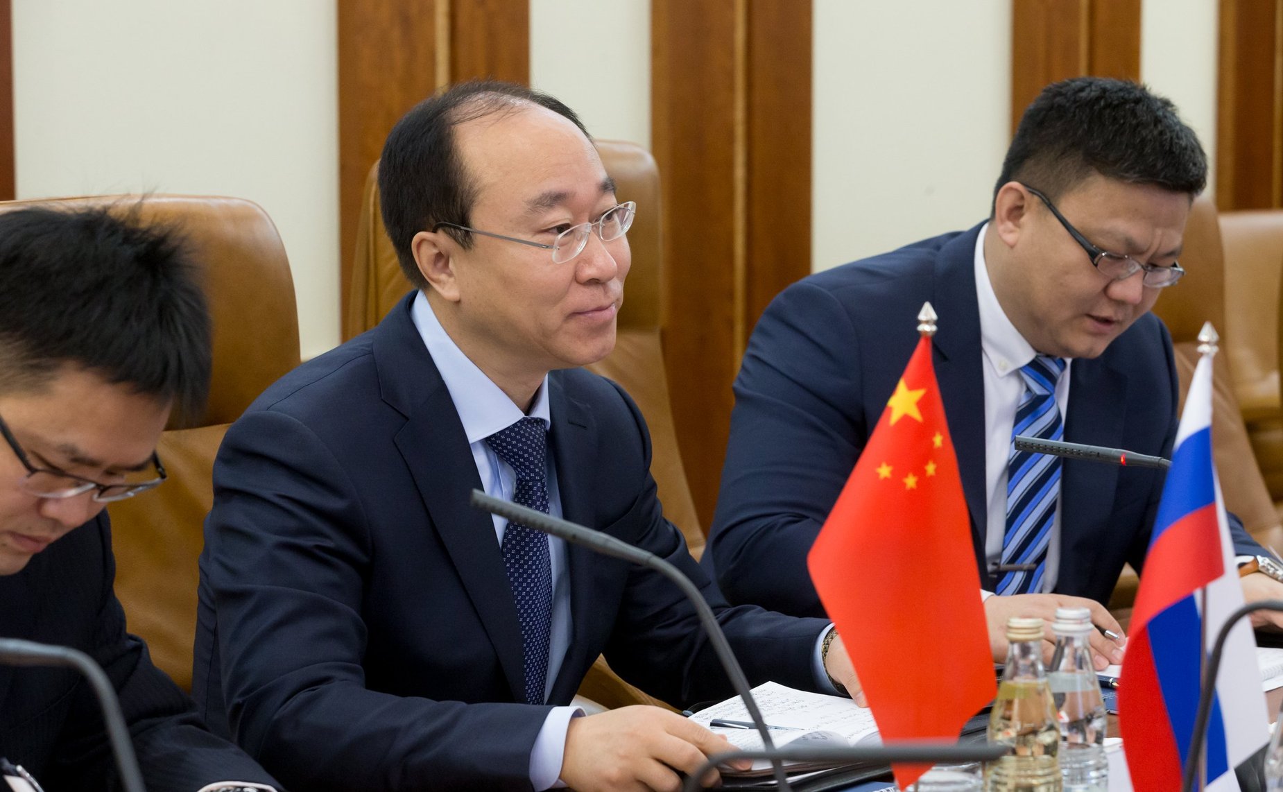 Встреча В. Бондарева с военным атташе Китая в РФ