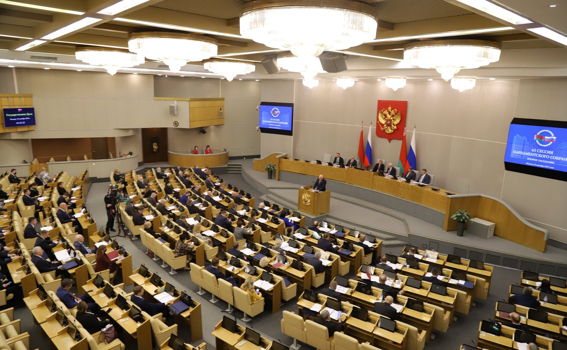 Сенаторы РФ приняли участие во втором заседании 61-й сессии Парламентского Собрания Союза Беларуси и России