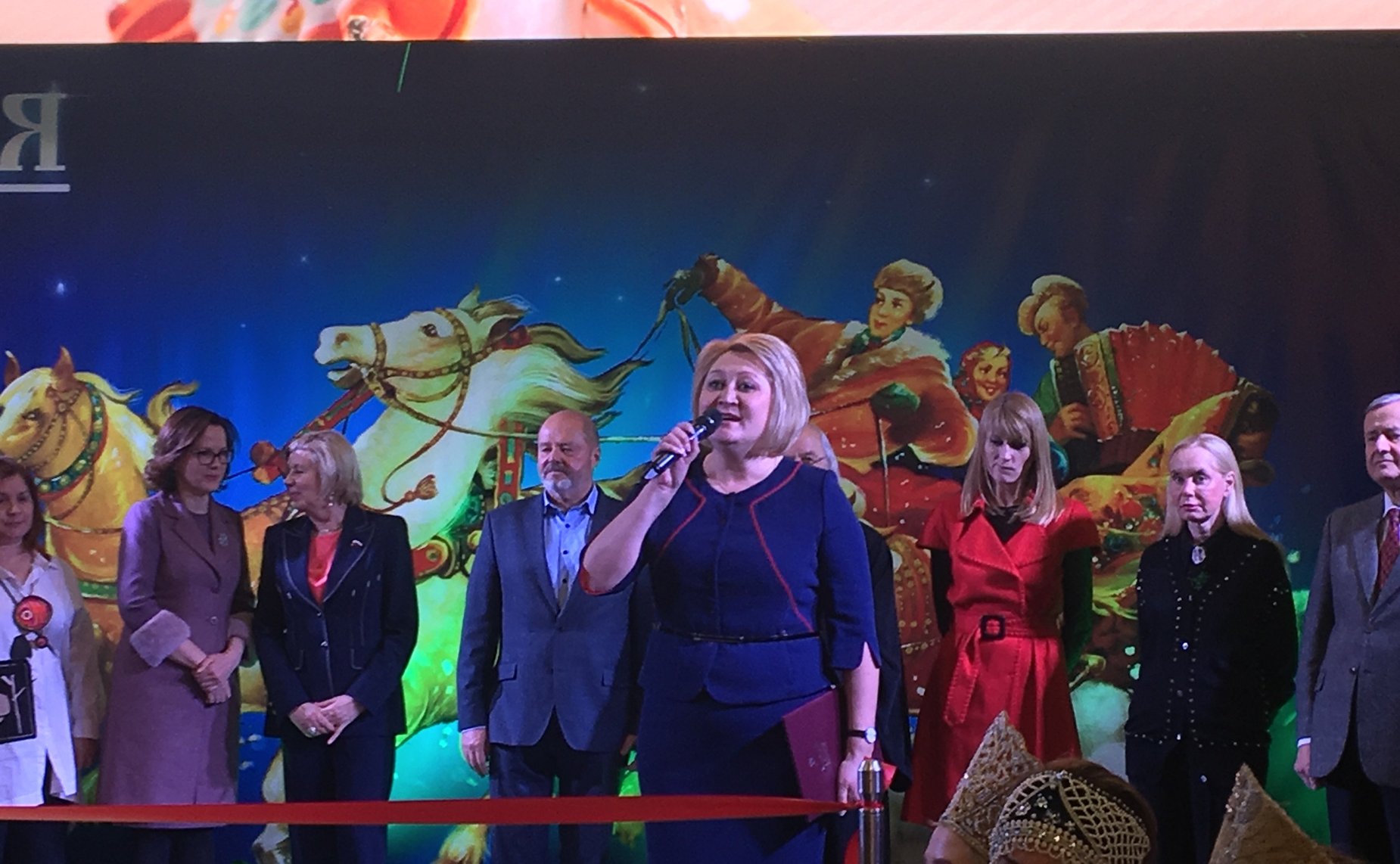 Л. Гумерова на открытии выставки-ярмарки народных художественных промыслов России «ЛАДЬЯ. Зимняя сказка-2018»